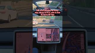 FSD 1252 reroutes Moves to R Ln exits to Exit 71 Get In NY Test teslafsd fsdbeta fsd [upl. by Ramar]