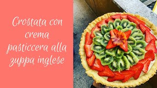 Crostata con Crema Pasticcera alla Zuppa Inglese [upl. by Cohleen412]