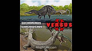 Sarcosuchus vs Suchomimus  wis edit dinosaur shorts [upl. by Ira]