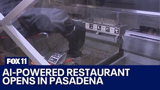 Pasadena restaurant uses AI robots [upl. by Aivilys]