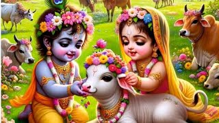 Radha Krishna cartoon photo video ❤️।। Jay shree krishna।।🌹🌹 [upl. by Erdnad]