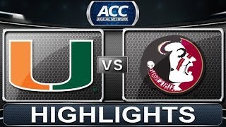 2013 ACC Football Highlights  Miami vs Florida State  ACCDigitalNetwork [upl. by Templa]