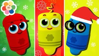 Learn Colors With Color Crew Christmas Special  Finger Family Nursery Rhymes  BabyFirst TV [upl. by Yeltrab]