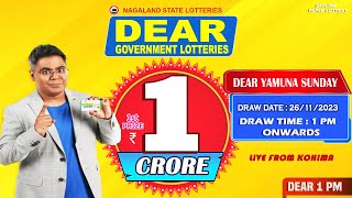 LOTTERY LIVE DEAR LOTTERY SAMBAD 1PM LIVE DRAW TODAY 26112023  Will You Are the Next Crorepati [upl. by Anatnom170]