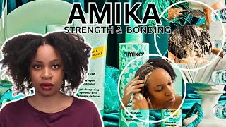 4C Hair Wash Day TRYING AMIKA The Kure STRENGTH amp BONDING REPAIR TreatmentTransforming My HAIR [upl. by Dierolf]