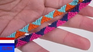 DIY armband knopen  leuk vriendschapsbandje met driehoeken  eenvoudig amp snel  trendy [upl. by Elyod531]