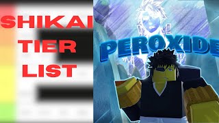 NEW PEROXIDE SHIKAIBANKAI TIER LIST [upl. by Ecadnak746]