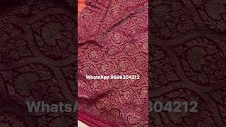 Banarasi Pure khaddi georgette Silk Saree banarasisaree saree shorts [upl. by Enywtna993]