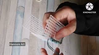 DIY plastic canvas mini lidded box tutorial Construct lidded box  PART 1 DIY plasticcanvas [upl. by Kumler]