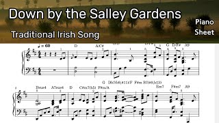 Down by the Salley Gardens  Piano Sheet Music  Traditional Irish Song by SangHeart Play [upl. by Pruter]