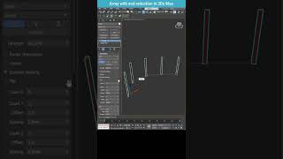 Efficient Scaling with Array Modifier in 3ds Max Automate Object Reduction Along a Path shorts [upl. by Nidraj]