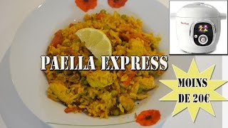 Paella avec le cookéo de moulinex recette facile [upl. by Gobert]