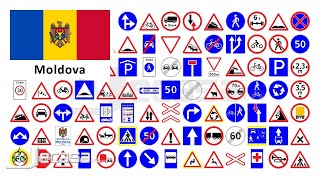 TrafficRoad Signs in Moldova Chișinău Bălți Tiraspol Bender Rîbnița  Learning English [upl. by Aiciled]