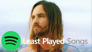 Tame Impala  25 LEAST Played Songs on Spotify [upl. by Naimad]