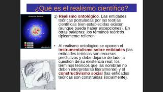 Filosofía de la Ciencia Tema 72 El debate sobre el realismo científico 2ª parte [upl. by Leora842]