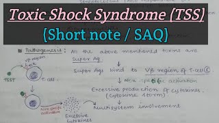 Toxic Shock Syndrome TSS  Staphylococcus aureus  Short answer question  M For Microbiology [upl. by Seerdi584]