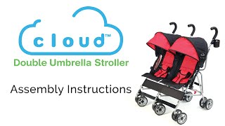 Kolcraft Cloud Double Umbrella Stroller Assembly Instructions Model KT010 [upl. by Hcone]