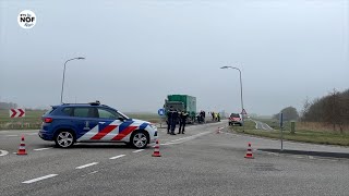 Twee verdachte pakketten aangetroffen op de N361 tussen Zoutkamp en Lauwersoog [upl. by Gilba]