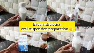 How to mix dry syrup oral suspension for baby 👶👧babytips youtube [upl. by Tnirb]