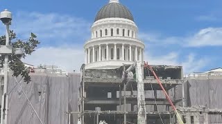 Construction at Sacramento Capitol Annex continues [upl. by Minor]