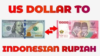 US Dollar To Indonesian Rupiah Exchange Rate Today  USD To IDR  Dollar To Rupiah [upl. by Sugna676]