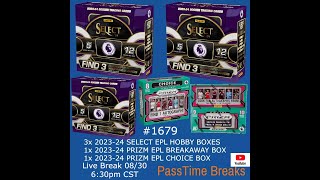 0830  202324 SELECT PRIZM PREMIER LEAGUE  5 Box Hobby Mix 1668 LIVE BREAK [upl. by Maryly]