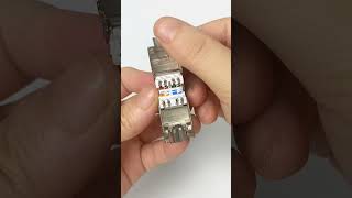 How to Install a Toolless Keystone Jack shorts keystonejack networking [upl. by Artened]