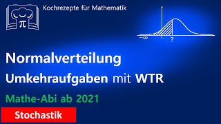 Normalverteilung  Umkehraufgaben wenn Grenze unbekannt ist Taschenrechner [upl. by Naamann174]