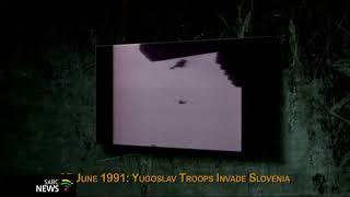 Graphic content This Day in History  Yugoslav troops invade Slovenia  27 June 1991 [upl. by Ahsap]