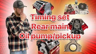 Assembling Gen 3 53 PART 5 How to install Timing SetCover Oil pumpPickup TubePan amp Rear main [upl. by Aliakam]