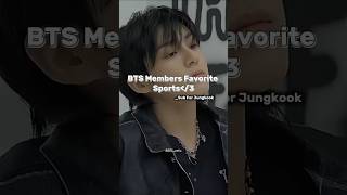 BTS Members Favorite Sports shortsfeed bts sports [upl. by Drabeck]