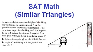 SAT Math Similar Triangles [upl. by Basilius694]