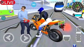 🔴LIVE✅3D SUPER BIKE VS Bullet Train POLICE Car Driving School Best Android Gameplay HD [upl. by Jp]