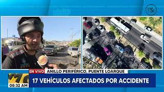 17 vehículos afectados por accidente en Puente Loarque Anillo Periferico [upl. by Eeclehc]