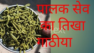 पालक के सेव तीखे गाठिया PAALAK SEV Tikha gathiya RECIPE PATEL [upl. by Schoenfelder]