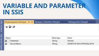 152 Variable and parameter in ssis [upl. by Shorter]