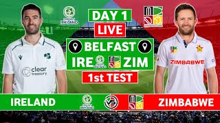 Ireland vs Zimbabwe 1st Test Live Scores  IRE vs ZIM Only Test Day 1 Live Scores amp Commentary [upl. by Emina]