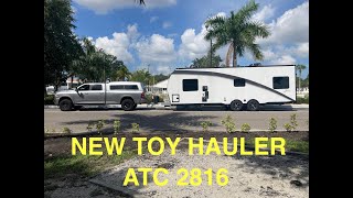 ATC 2816 PLA 700 toy hauler travel trailer walk around [upl. by Ellynad]