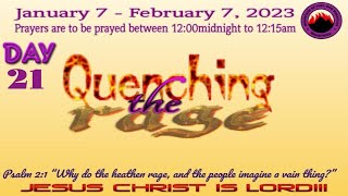 Day 21 January 27 2023Quenching The Rage 2023Prayers from Dr DK Olukoya GO of MFM Worldwide [upl. by Ekram]