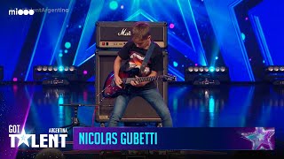 Nicolás Gubetti de 10 años  Guitarrista  Audiciones  Got Talent Argentina 2023 [upl. by Ihpen]