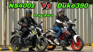 PULSAR NS 400z vs DUKE 390 GEN2  HIGHWAY RACE  FIRST ON YOUTUBE 🔥 [upl. by Gertruda]