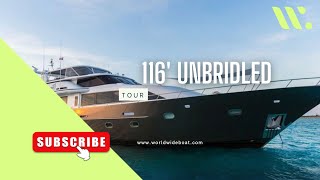 TOUR the Motor Yacht 116 ft UNBRIDLED Charter at 60000 A Week with your Family [upl. by Abba214]