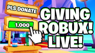 Playing Pls Doante DONATING TO PEOPLE [upl. by Yllod]