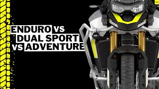 Whats the damn difference And which is best for you   Enduro vs Dual Sport vs Adventure Bike [upl. by Kerby]