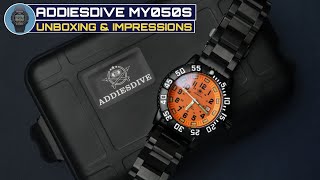 AddiesDive MY050S Unboxing amp Impressions  Monster Time Bracelet [upl. by Aymer]