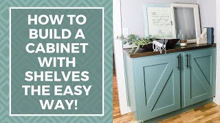 How To Build A Cabinet With Shelves  The EASY Way [upl. by Ahsinor34]