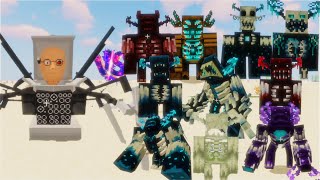 Giant Scientist Toilet VS All Powerful Warden Zorden Tryden  Minecraft Mob Battle [upl. by Arrek]