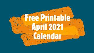 Free Printable April 2021 Calendar  2021 April Calendar By Calendarprintablescom [upl. by Halona303]