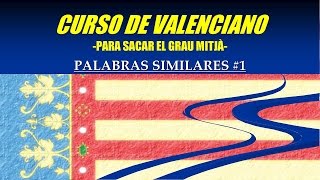 Ejercicios en valenciano Palabras similares 1 [upl. by Jehial925]