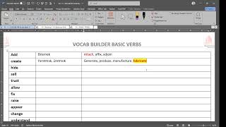 YDS25 1 1 1 VOCAB VB Basic VERBS WordList 08 11 2025 [upl. by Tamarra321]